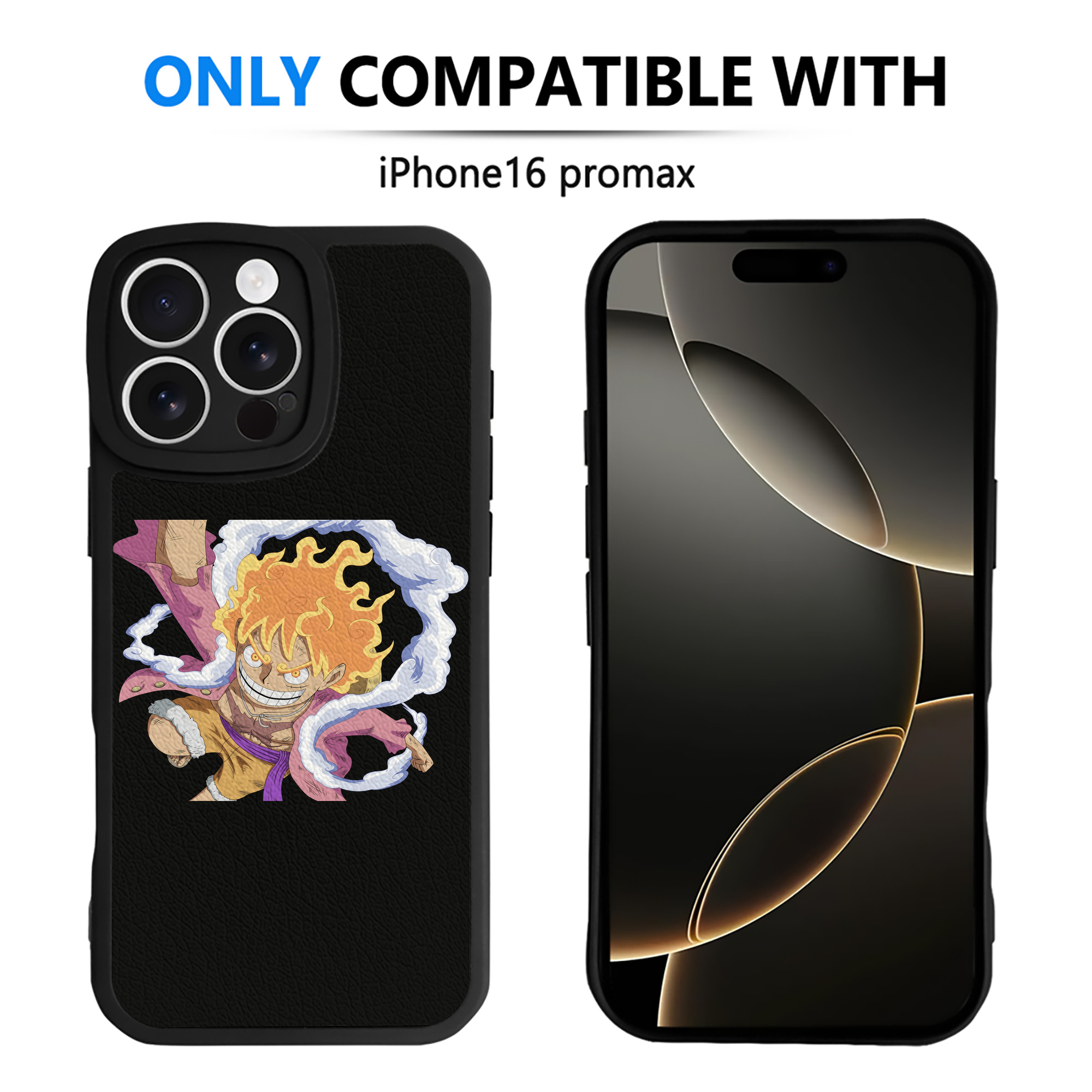 （画像用） ワンピース モンキー・D・ルフィ ONE PIECE Monkey D. Luffy 【iPhone 16シリーズ対応】シリコンスマホケース（レザー調） 材質：シリコン